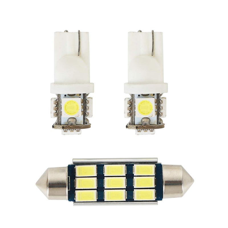 Hooke Road أضواء قبة داخلية هوك رود تاكوما، لمبات خريطة داخلية LED بيضاء لسيارة تويوتا تاكوما 05-15 بيك أب - مجموعة 3 قطع - Image 1